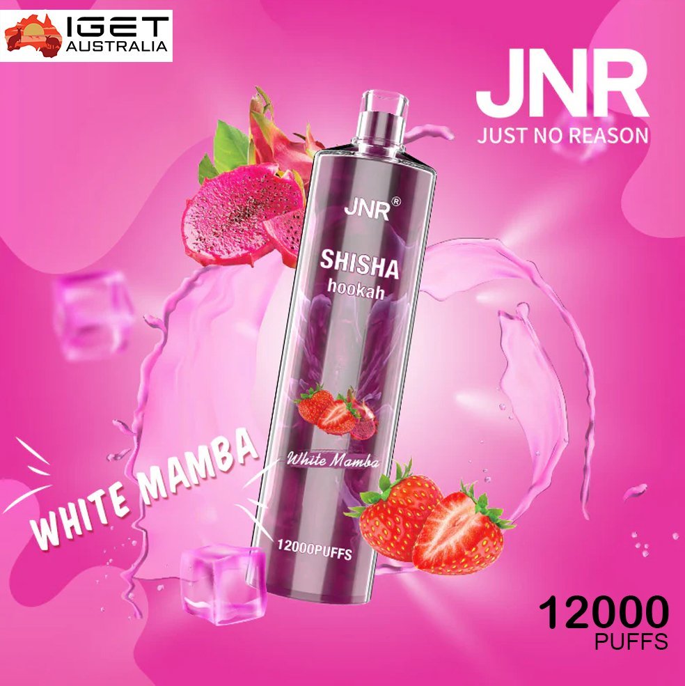 JNR Shisha Hookah – White Mamba 12,000 – AusVape Direct